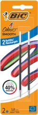 BIC 4 Couleurs Smooth - Recharge - bleu - 1 mm - moyen (pack de 2)