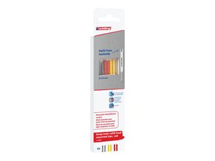 edding - Relleno - rojo, amarillo, gris - 3 mm (paquete de 6)