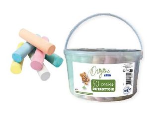 Ulmann - Craie - talc/carbonate de calcium - pour trottoir - couleurs assorties (pack de 50)