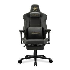 Fauteuil gamer ARMOR EVO M - accoudoirs réglables - appui-tête intégré - noir et or