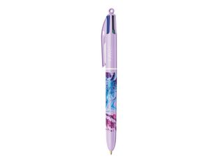 BIC 4 Couleurs Decors - Stylo bille 4 couleurs - noir, bleu, rouge, vert - 1 mm - moyen - rétractable