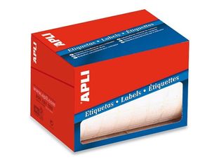 APLI - Rollo etiquetas - 8100 piezas - rectángulo - 1 x 6 cm - blanco - permanente