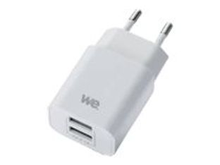 WE - Chargeur universel - 10 Watt - 2.1 A - 2 connecteurs de sortie (USB)