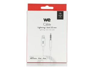 WE - Câble Lightning pour iPhone / iPad vers jack 3,5 mm - 1 m - Certifié MFI