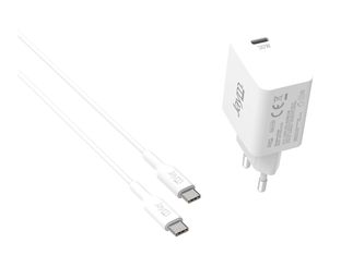 JAYM - Chargeur secteur avec cable USB-C (2 m) - blanc