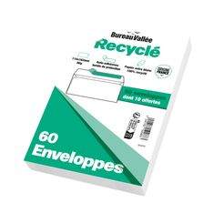 50 Enveloppes +20% 114x162 blanc Recyclé AA