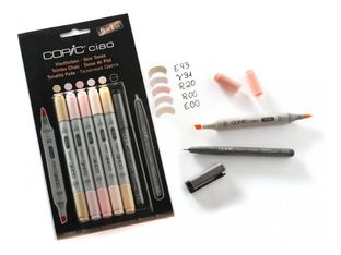 COPIC - Marqueur double pointe - tonus de la peau (pack de 5)