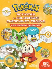 Pokémon - Activités et coloriages cherche-et-trouve - Les Pokémon de Paldea - Livre d'activités et de coloriages avec des stickers - Dès 5 ans