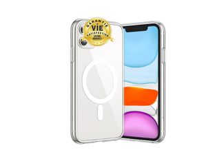 JAYM - Coque de protection pour téléphone portable - compatibilité avec MagSafe - polycarbonate, polyuréthanne thermoplastique (TPU) - transparent