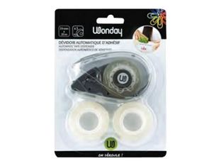 Dévidoir Automatique de Ruban Adhésif + 3 Rouleaux de Ruban Wonday - 1.9 cm x 20 m
