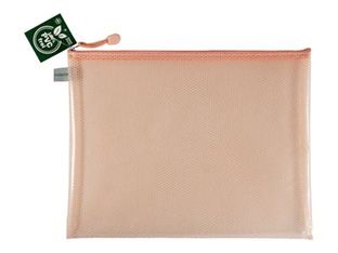 FolderSys - Valisette à fermeture éclair - pour A4 (210 x 297 mm) - transparent pastel apricot