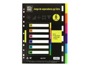 Grafoplas FLUOR - Separador - 6 piezas - para A4 (210 x 297 mm)