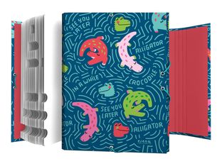 Grafoplas - Carpeta clasificadora - 12 piezas - para Folio - alligator