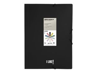 Grafoplas I Like! - Carpeta de 3 solapas - para Folio - negro