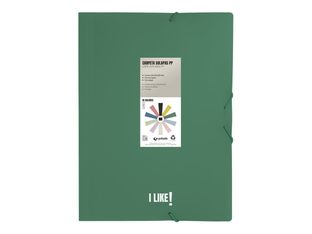 Grafoplas I Like! - Carpeta de 3 solapas - para Folio - verde oscuro