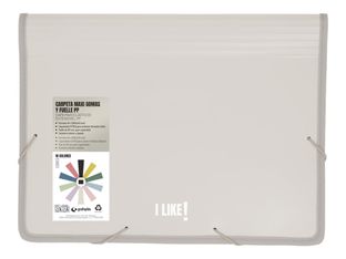 Grafoplas I Like! - Cartera de documentos - ancho de la espina: 80 mm - para Folio - arena