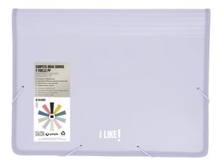 Grafoplas MAXI I Like! - Cartera de documentos - ancho de la espina: 80 mm - para A4 Plus, Folio - lavanda suave