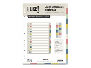 Grafoplas I Like! - Separador - 12 piezas - para A4 (210 x 297 mm)