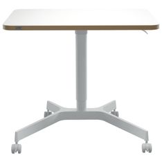 Bureau ERGO - Bureau assis-debout compact - réglable manuel 75-114cm - Blanc