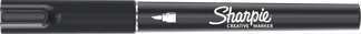 Sharpie Creative - Marqueur - non permanent - noir - encre acrylique à base d'eau - 1.2 mm