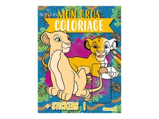 Mon gros coloriage + stickers! (Simba et Nala) - Disney - Le Roi Lion - livre de coloriage / d'activités