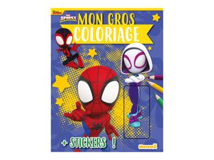 Marvel Spidey et ses amis extraordinaires - Mon gros coloriage + stickers ! (Team Spidey) - Disney Junior - livre de coloriage / d'activités