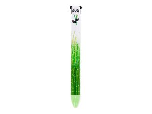LEGAMI Click&Clack Panda - Stylo à bille à 2 couleurs - noir et vert - rétractable