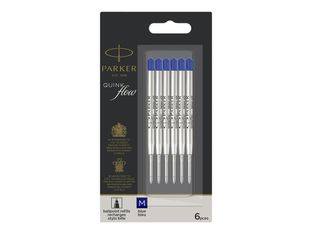Parker QUINKflow - Recharge - bleu - encre pigmentée - moyen (pack de 6)