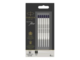 Parker QUINKflow - Recharge - noir - encre pigmentée - moyen (pack de 6)