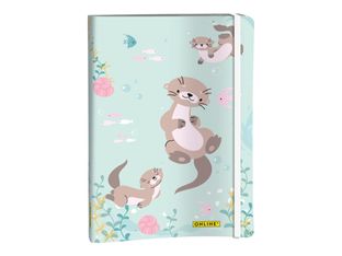 ONLINE - Carnet à puce - A5 - 72 feuilles / 144 pages - pointillé - otter - bleu - carton plat