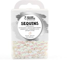 Graine Creative - Sequins incurvé - 4000 pieces - blanc irisé