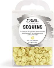 Graine Creative - Sequins incurvé - 4000 pieces - pastel jaune