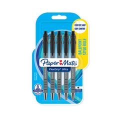 PAPER MATE® FLEXGRIP ULTRA™ 5 stylos bille rétractables - Noir - Pointe Moyenne