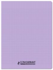 Conquérant Classique - Cahier polypro - 24 x 32 cm - 48 pages - grands carreaux (Seyes) - lilas