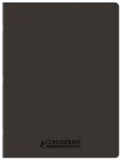 Conquérant Classique - Cahier polypro - 24 x 32 cm - 48 pages - grands carreaux (Seyes) - noir
