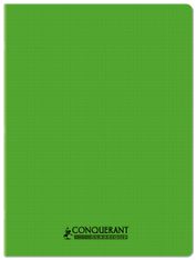 Conquérant Classique - Cahier polypro - 24 x 32 cm - 48 pages - petits carreaux (5x5 mm) - vert