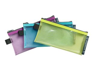Exacompta Pop'N Co - Pochette à fermeture éclair - pour 180 x 80 mm - citron vert, cyan, lilas