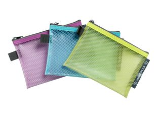 Exacompta Pop'N Co - Pochette à fermeture éclair - pour A6 (105 x 148 mm) - citron vert, cyan, lilas
