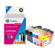 Cartouche compatible Brother LC3219XL - Pack de 4 - noir, cyan, magenta, jaune - G&G
