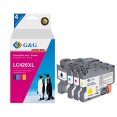 Cartouche compatible Brother LC426XL - Pack de 4 - noir, cyan, magenta, jaune - G&G
