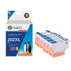 Cartouche compatible Epson 202XL Kiwi - Pack de 4 - noir, cyan, magenta, jaune - G&G