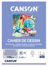 CANSON Cahier a dessin A4 Couverture Carte 32 pages 120g/m²