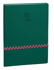 Agenda Année Civile - PRESIDENT FR - Couverture Paco avec élasitque - Vert sapin - 21x27 cm  Semainier - 13 mois de décembre à décembre - Quo Vadis