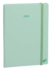 Agenda Année Civile - MINISTRE COLOR Multilingue - Couverture Pastel  avec élastique - Vert - 16x24 cm  Semainier - 13 mois de décembre à décembre - Quo Vadis