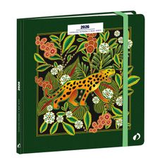 Agenda Année Civile - EXECUTIF FR - Couverture Catalina Estrada avec élastique - Tigre - 16x16 cm - Semainier - 13 mois de décembre à décembre - Quo Vadis