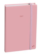 Quo Vadis - Agenda - Affaires Color - Semainier Planning - Multilingue - Pastel - Rose clair - 13 mois de décembre à décembre - 10x15 cm - Papier Clairefontaine blanc - Fabrication française