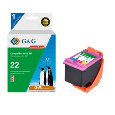 Cartouche remanufacturée HP 22 - cyan, magenta,jaune - G&G