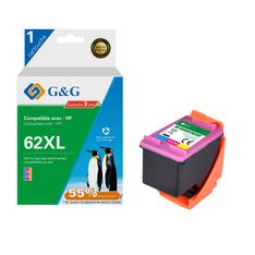 Cartouche remanufacturée HP 62XL - cyan, magenta,jaune - G&G