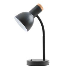 Lampe de Bureau ANDONIOS - bois et métal noir