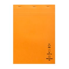 Les Prix Mini - Bloc Notes A4 70g 5x5 - Quadrillé - Papier Orange Économique